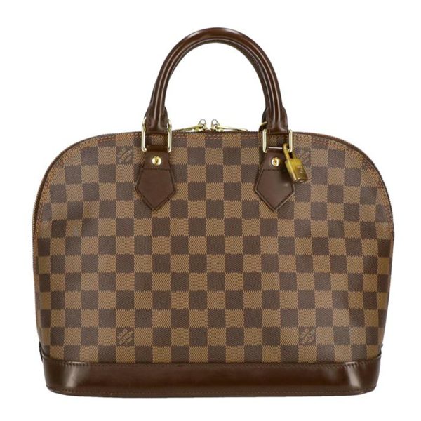 73660 1 Louis Vuitton Alma Damier Ebene Handbag Brown