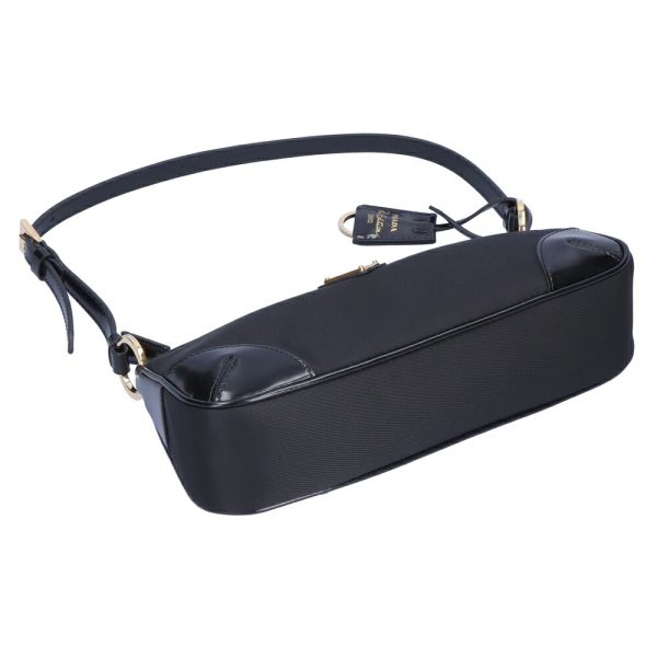 73661 4 PRADA shoulder bag TESSUTO SPAZZOL NERO Black