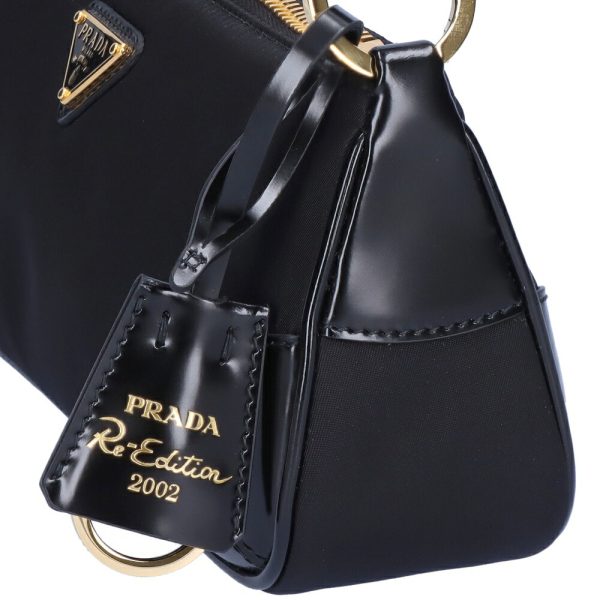 73661 5 PRADA shoulder bag TESSUTO SPAZZOL NERO Black