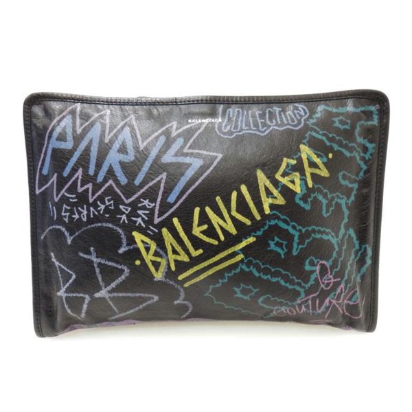 73666 1 Balenciaga Saal Pouch Black