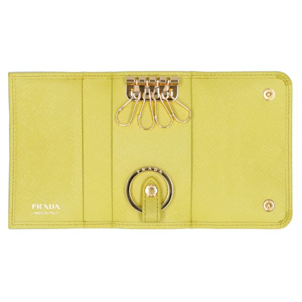 73672 3 PRADA key case SAFFIANO METAL