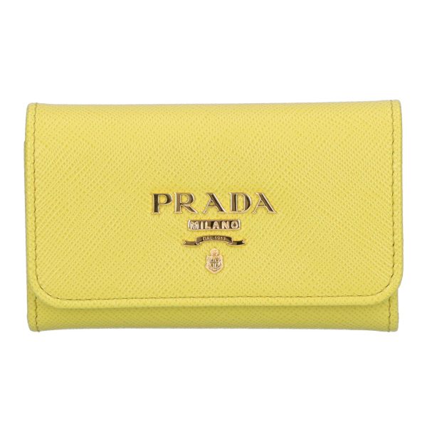 73672 4 PRADA key case SAFFIANO METAL