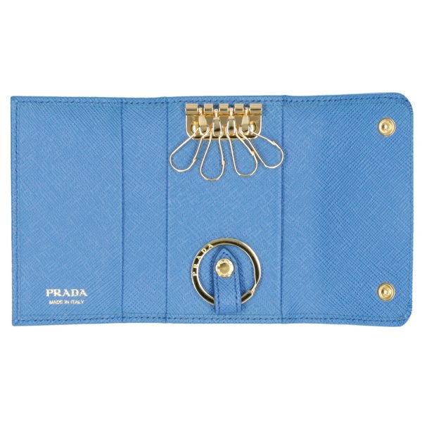 73673 3 PRADA key case SAFFIANO METAL