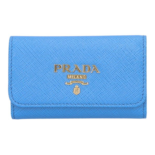 73673 4 PRADA key case SAFFIANO METAL