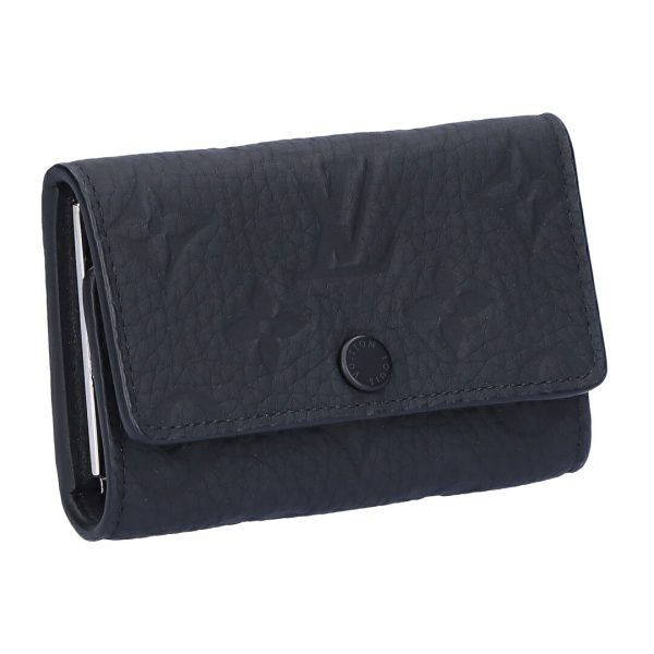 73680 1 LOUIS VUITTON Key Case Multicle Black