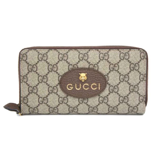 73683 1 Gucci GG Supreme Neo Vintage Round Zipper Wallet