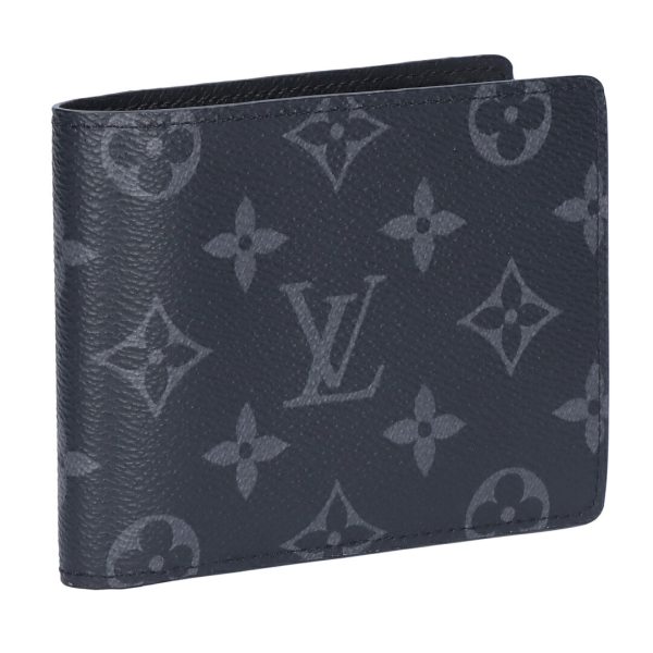 73684 1 LOUIS VUITTON Fold Wallet Portefeuille Multiple M61695 Black