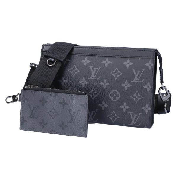 73685 1 LOUIS VUITTON 2WAY Bag Gaston Wearable Wallet Black