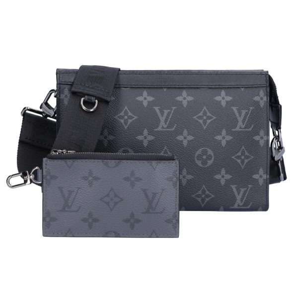 73685 6 LOUIS VUITTON 2WAY Bag Gaston Wearable Wallet Black