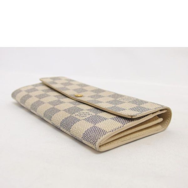 73691 3 Louis Vuitton Portefeuil Sala Damier Wallet Azur Brown