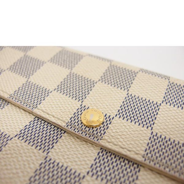 73691 7 Louis Vuitton Portefeuil Sala Damier Wallet Azur Brown