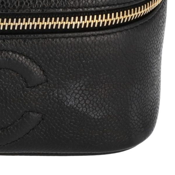 73700 8 Chanel Caviar Vanity Hand Bag Black