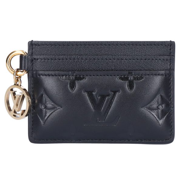 73711 5 LOUIS VUITTON Card Case Pass Case Porte Carte Coussin Black