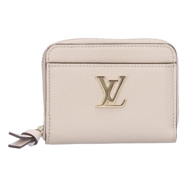 73717 5 LOUIS VUITTON Coin Case Compact Wallet Zippy Coin Purse Beige