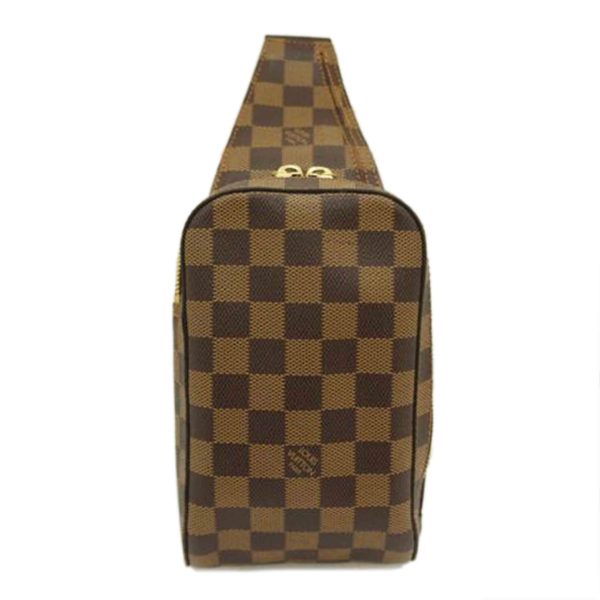 73738 1 Louis Vuitton Jeronimos Damier Ebene Shoulder Bag Brown