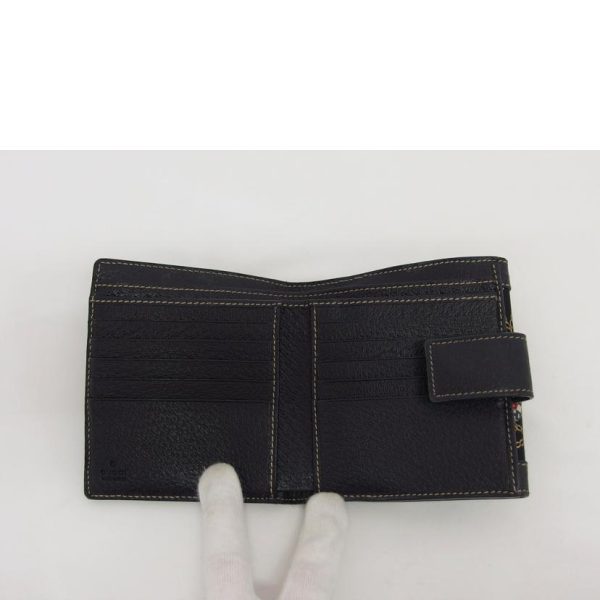 73769 4 Gucci W Hook Bi Fold Wallet Brown