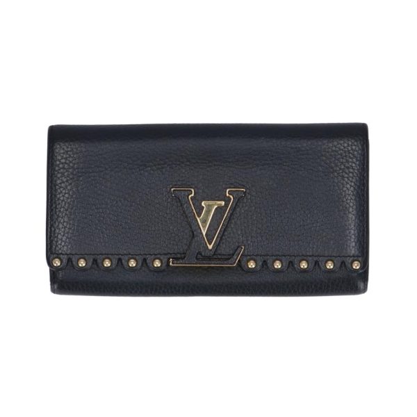 73803 1 Louis Vuitton Portefeuil Capucines Taurillon Leather Wallet Noir