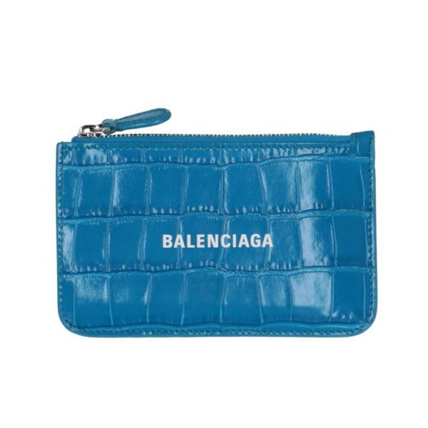 73889 1 Balenciaga Croc Coin Purse Bag Blue