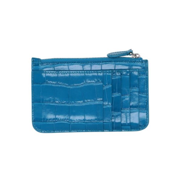 73889 2 Balenciaga Croc Coin Purse Bag Blue