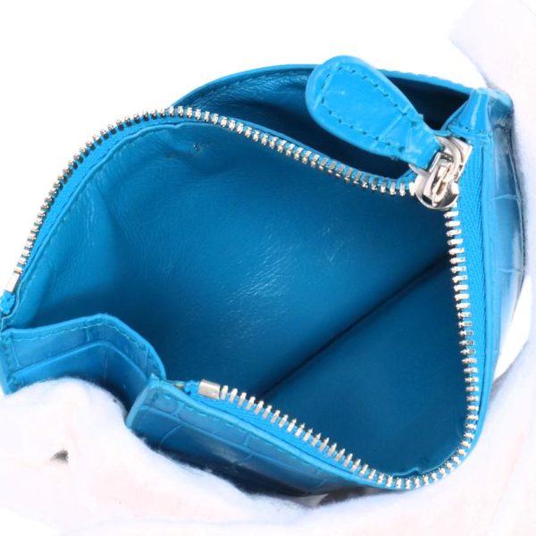 73889 4 Balenciaga Croc Coin Purse Bag Blue