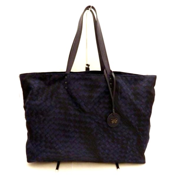 73908 1 Bottega Veneta Intre Print Nylon Tote Black