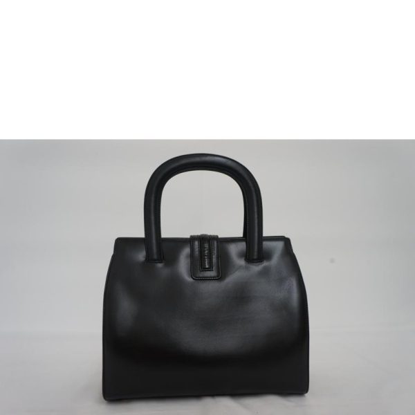 73976 2 Gucci Vintage Leather Handbag Black