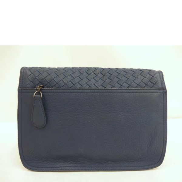 74048 2 Bottega Veneta Leather Chain Shoulder Blue