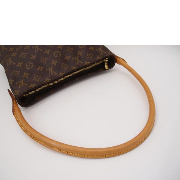 74056 4 Louis Vuitton Looping GM Monogram Shoulder Bag Brown