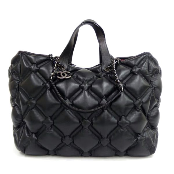 74062 1 Chanel Cocomark Cambon Chain Tote Bag Black