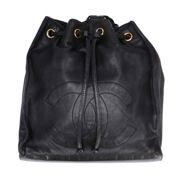 74152 1 Chanel Drawstring Backpack Bag Black