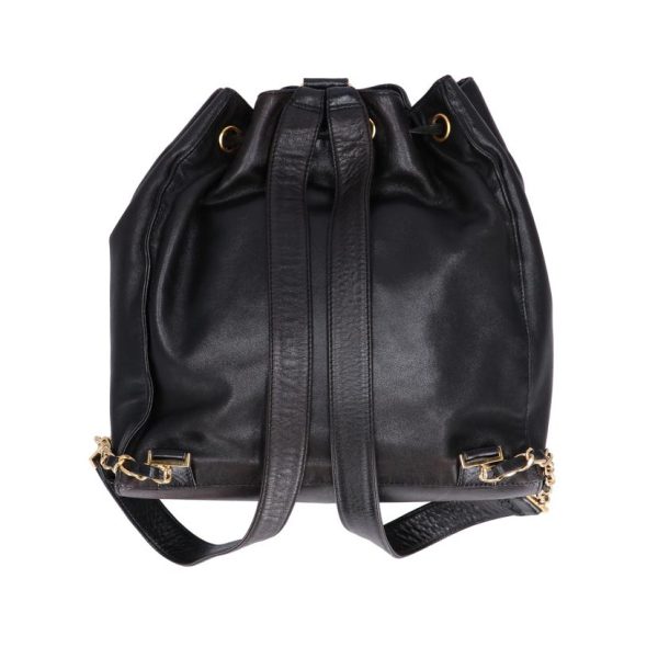 74152 2 Chanel Drawstring Backpack Bag Black