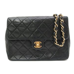 74161 1 Chanel long wallet lambskin black here mark