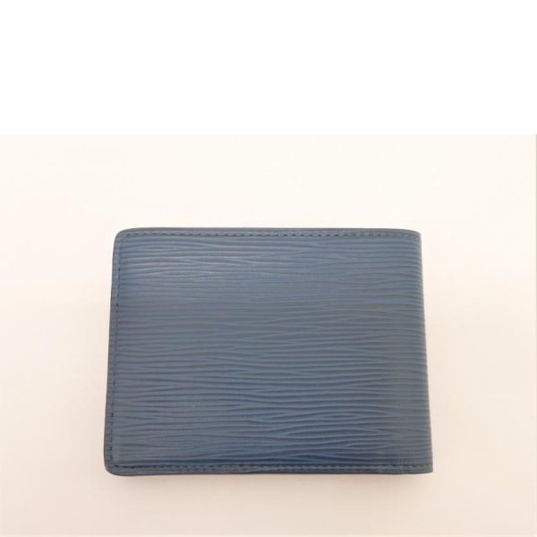 74182 2 Louis Vuitton Portefeuil Multiple Wallet Epi Blue Select