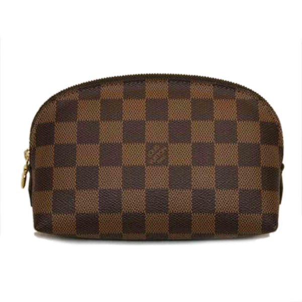 74193 1 Louis Vuitton Pochette Cosmetic Damier Cosmetic Bag Brown