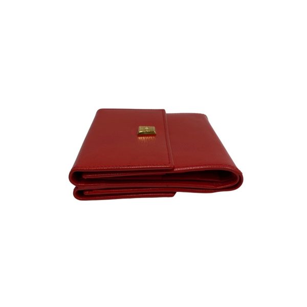 741f738 17553 5 Christian Dior CD Leather Bifold Mini Wallet Red