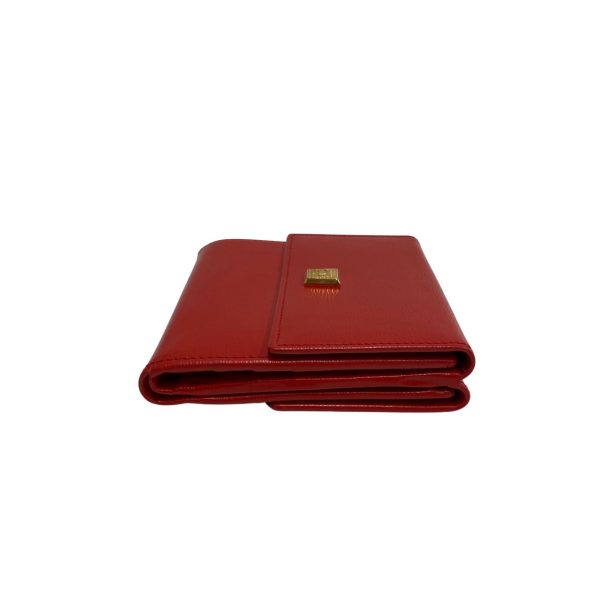 741f738 17553 6 Christian Dior CD Leather Bifold Mini Wallet Red