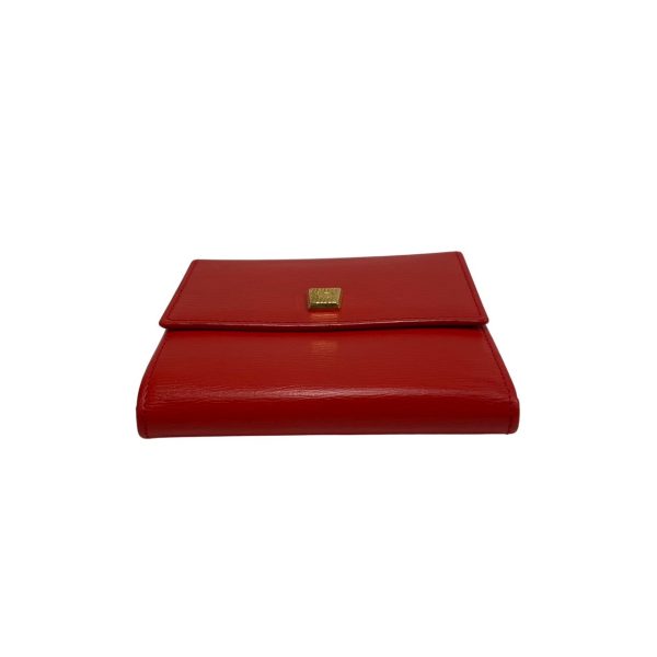 741f738 17553 7 Christian Dior CD Leather Bifold Mini Wallet Red