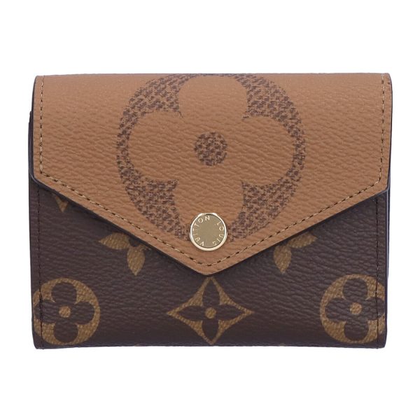 74232 5 LOUIS VUITTON Fold Trifold Mini Wallet Portefeuille Brown