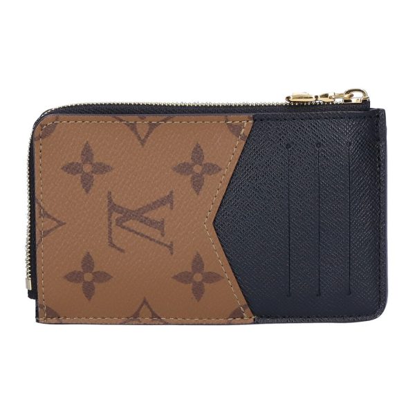 74233 2 LOUIS VUITTON Card Case Pass Case Coin Case Portocarte Rectoverso Brown