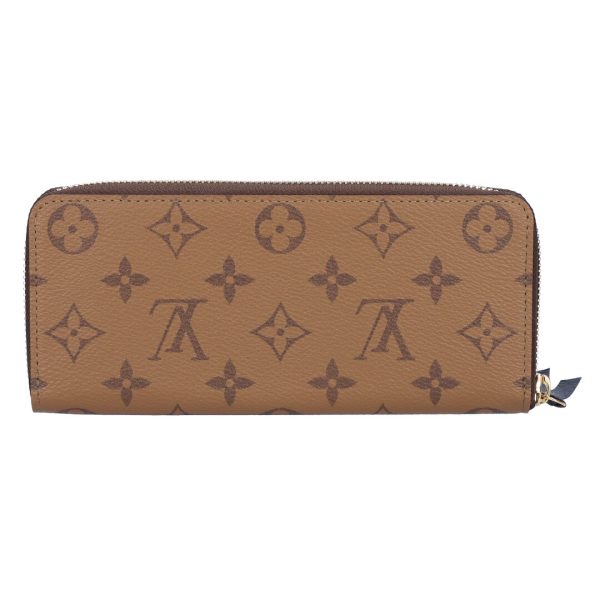 74235 2 LOUIS VUITTON Long Wallet Portefeuille Clemence Brown