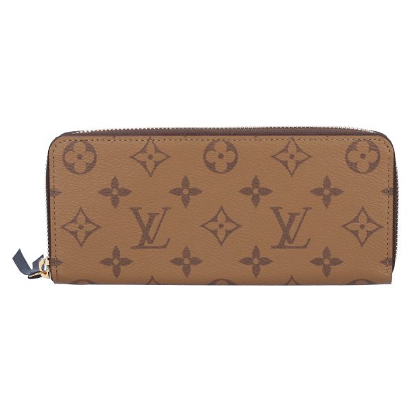 74235 5 LOUIS VUITTON Long Wallet Portefeuille Clemence Brown