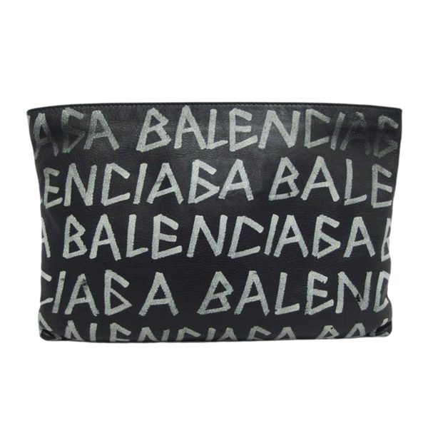 74236 1 Balenciaga Carry Clip Clutch Bag Black