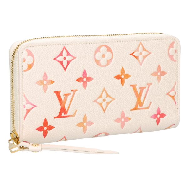 74277 1 LOUIS VUITTON Long Wallet Zippy Wallet Sunrise Aquarelle White