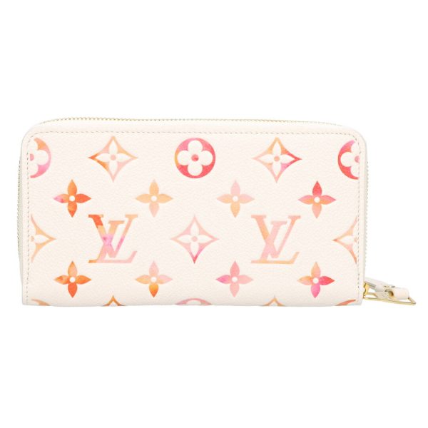 74277 2 LOUIS VUITTON Long Wallet Zippy Wallet Sunrise Aquarelle White