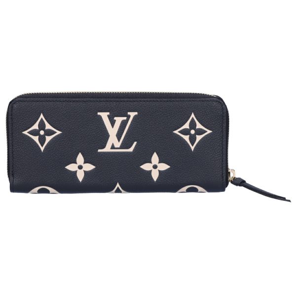 74278 2 LOUIS VUITTON Long Wallet Portefeuille Clemence Black