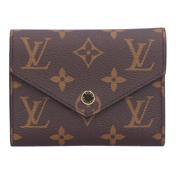 74280 5 LOUIS VUITTON Wallet Portefeuille Victorine Rose Ballerine M62360 Brown