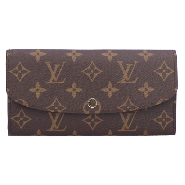 74281 5 LOUIS VUITTON Long Wallet Portefeuille Emily Fuchsia M60697 Brown