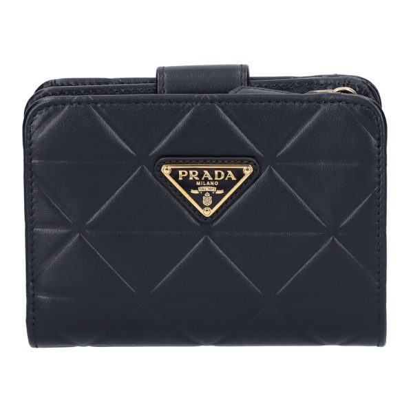 74304 5 PRADA fold wallet bi fold SOFT CALF TRIAN