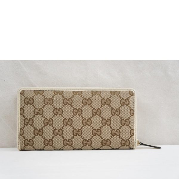 74520 2 Gucci GG Canvas Round Zipper Wallet Brown