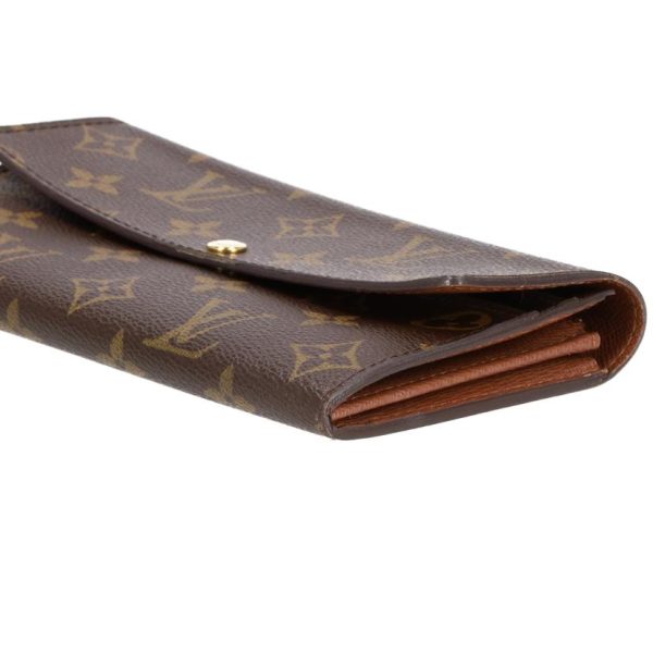 74537 3 Louis Vuitton Portefeuille Sarah Monogram Wallet Brown